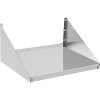 Stainless Steel Equilateral Triangle Wall-Mounted Rack,24 in Metal Shelving with Backsplash and Brackets for Kitchen, Restaurant, Laundry Room&Home - 3 of 4
