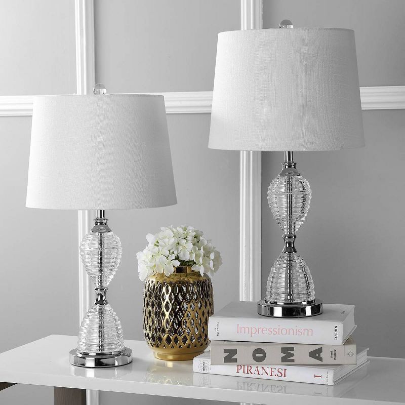 24&#34; (Set of 2) Aubrey Crystal Table Lamp (Includes LED Light Bulb) Clear - JONATHAN Y, 4 of 6