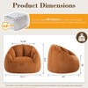 GYIIYUO 47" Giant Bean Bag Chair for Adults - Comfy Plush Round Shell Soft Accent Chair, Oversized Cozy Lounge Floor Sofa Reading Chair - 3 of 4