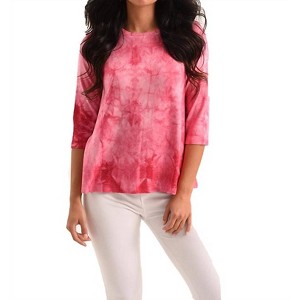 Women's Willow 3/4 Tie Dye Kashmira Top - french kyss - 1 of 4