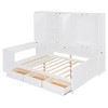 KIGFTSOD Wooden Daybed With Three Drawers, and All-in-One Cabinet, Desk and Shelves - 4 of 4