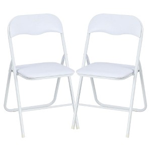 Whizmax Folding Chairs, Outdoor & Indoor Event Portable Metal Folding Chairs with Cushion, Non-Slip Feet Pads Stackable Chairs - 1 of 4