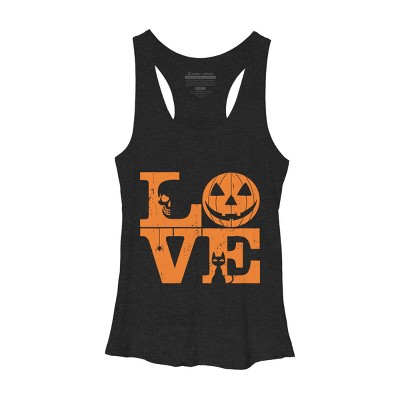 Women's Design By Humans Halloween Love Night Creepy Cute Fun By RedBirdLS Racerback Tank Top