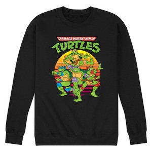 Men's - Teenage Mutant Ninja Turtles - Retro Sunset Graphic Fleece Sweatshirt - 1 of 4