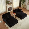MYINDA 2-Seater Lazy Sofa Lounge Chair – No Assembly Needed, Corduroy Fabric, Plush Modern Design, Perfect for Indoor Living Rooms & Bedrooms - 2 of 4