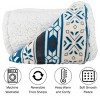 Hastings Home Fleece Blanket Throw – Blue and White, 50" x 60" - 3 of 4