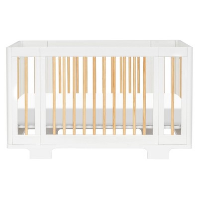 Yuzu White and Natural 8-in-1 Convertible Crib with All-Stages Conversion Kits
