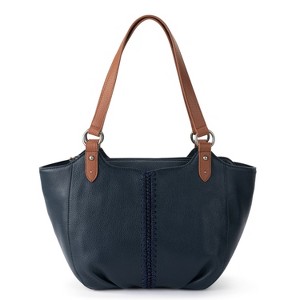 The Sak Women's Bolinas Leather Satchel, Indigo, One Size US - 1 of 4