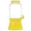 Gibson Home Chiara 2 Gallon Mason Cold Drink Dispenser with Yellow Metal Base and Lid - image 2 of 4