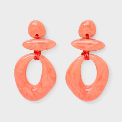 Stackable Geometric Beaded Drop Earrings - Universal Thread™
