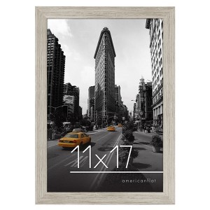 Americanflat 11x17 Driftwood Picture Frame, Legal Sized Paper Display. Shatter-Resistant Glass. Hanging Hardware Included - 1 of 4