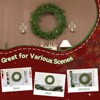 SEVOBAL Wreaths Christmas Wreath Eucalyptus Candle Rings Green Artificial plants Home Door Decor Holiday Wall Pendant, Green, 36"*36"*4" - 3 of 4