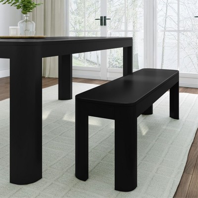 Plank+beam Modern Wood Dining Bench, Solid Wood Bench For Dining Table ...