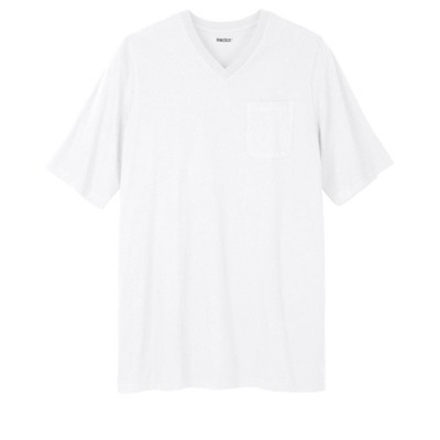 KingSize Men's Big & Tall Shrink-Less Lightweight Longer-Length V-Neck T-Shirt