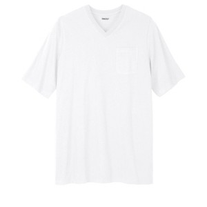 KingSize Men's Big & Tall Shrink-Less Lightweight Longer-Length V-Neck T-Shirt - 1 of 4