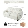 71.65" Chenille Convertible Pull Out Loveseat Sofa Bed with Thicked Cushions and Side Storage, Queen Size Sofa bed - 2 of 4