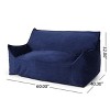 CAVINAS Chenille Oversized Bean Bag Chair,Lazy Chair with Armrests,Cozy Lounge Chair for Living Room - 3 of 4