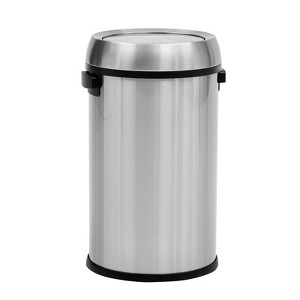 17 Gallon Stainless Steel Waste Bin, Commercial Grade Outdoor Garbage Can, Fingerprint-Proof Garbage Can, Round Trash Bin, for Kitchen - 1 of 4