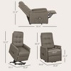 Power Lift Chair for Elderly, Fabric Recliner Sofa with Remote Control, Side Pockets, Quick Assembly - 3 of 4
