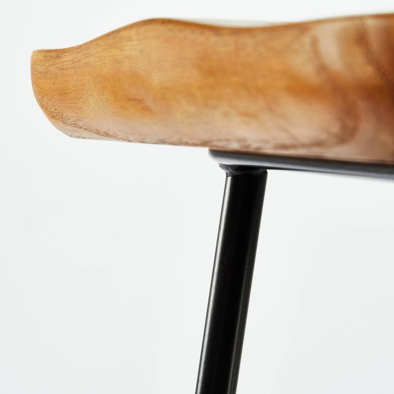 Metal Base Counter Height Barstools with Wood Seat Brown - Threshold&#8482; designed with Studio McGee, 4 of 13