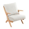 Chenille Upholstered Accent Chair with Solid Rubberwood Frame and Comfort Seat Cushion - 4 of 4