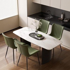UNISOAR Dining Chairs Set of 2/4, Modern Armless Side Chairs Faux Leather Cushion Seat  for Home, Kitchen, Living Room, Bedroom, Restaurant - 1 of 4