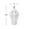 Gulches White Ginger Jar with Silver Ornament - 3 of 4