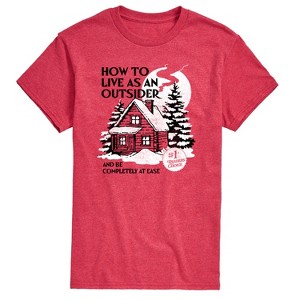 Men's - Instant Message - How To Live As An Outsider- Men's Short Sleeve Graphic T-Shirt Short Sleeve Graphic T-Shirt - 1 of 4