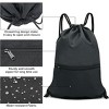 Hachikiko Drawstring Backpack Sport Gym Sackpack,Thick Polyester Drawcord Bag with Zipper Pocket - 3 of 4