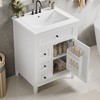 JUJABU 24" Modern Vanity with Sink, 3 Drawers & Adjustable Storage for Small Bathrooms - 3 of 4
