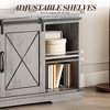 ODK Farmhouse TV Stand 65+ inch, Sliding Barn Doors and Storage Cabinets & Adjustable Shelf, Media Console for Living Room, Bedroom - 4 of 4