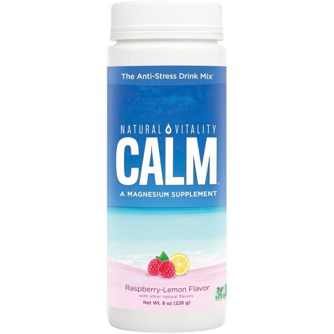 Natural Vitality Natural Calm Anti-Stress Vegan Magnesium Supplement Powder - Raspberry Lemon - 8oz - image 1 of 4