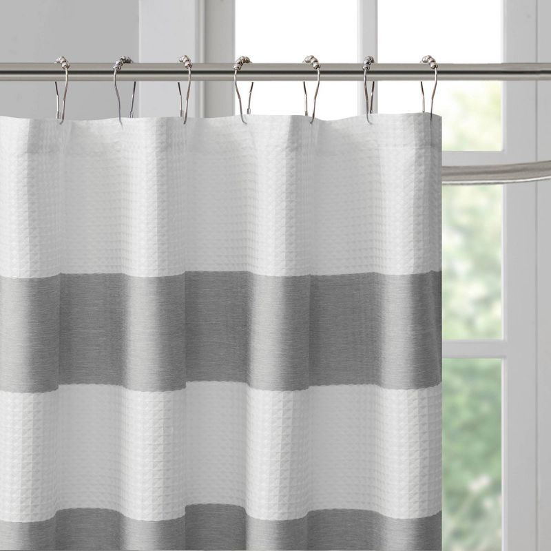 Spa Waffle Shower Curtain with 3M Treatment, 3 of 10