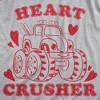 Toddler Heart Crusher T Shirt Funny Valentine's Day Pick Up Truck T Shirt - Crazy Dog Toddler T Shirt - 2 of 4
