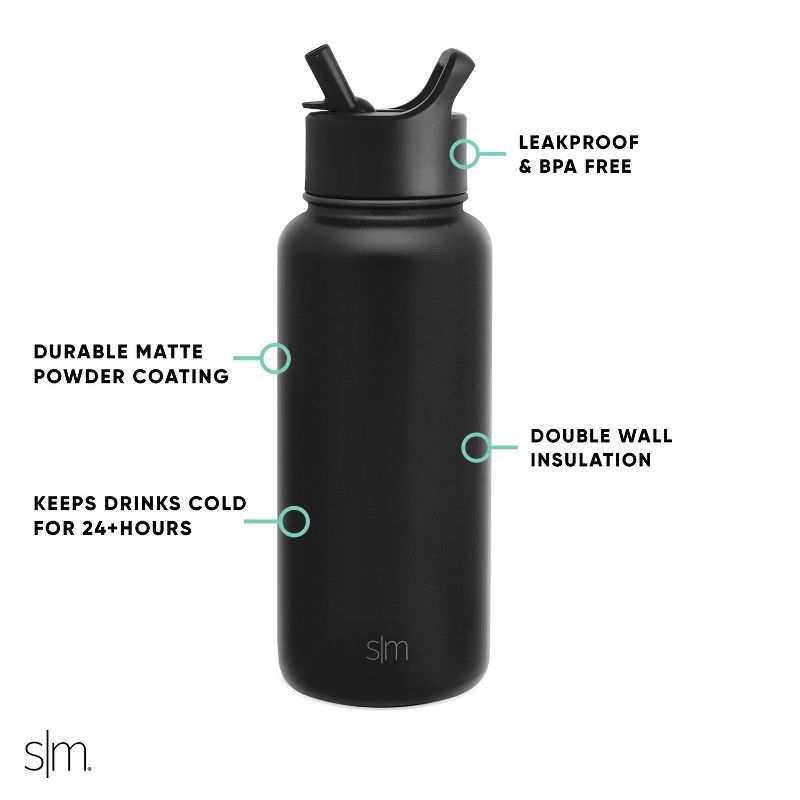 Simple Modern Summit 32oz Stainless Steel Water Bottle with Straw Lid, 4 of 13