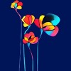 Junior's Design By Humans Abstract Flowers By jirkasvetlik T-Shirt - 2 of 3