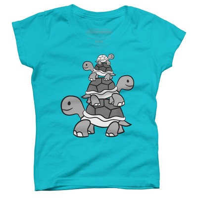 Girl's Design By Humans Cute Turtle Tortoises Ocean Love Sea Turtles T-Shirt By animalshop T-Shirt