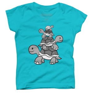 Girl's Design By Humans Cute Turtle Tortoises Ocean Love Sea Turtles T-Shirt By animalshop T-Shirt - 1 of 3