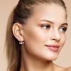EVERLY JEWELRY | 14k White Gold Cultured Freshwater Pearl Dangle Earrings - 4 of 4