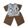 Doll Clothes Superstore  Whimsical Safari Print Shirt & Brown Pants Outfit – Handmade for 15–16 Inch Baby Dolls - 4 of 4