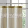SEVOBAL Shower Curtain Faux Silk with Pintucked Detailing and Floral Embroidery for Elegant Bathroom Decor, Multicolored, 72"*72"*0.13" - 2 of 4