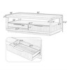 Modern Wood Coffee Table with 2 Drawers, Minimalist Display Coffee Table with Transparent Tempered Glass - 3 of 4
