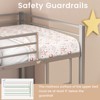 Tangkula Metal Bunk Bed Twin over Twin Low-Profile Bunk Bed Frame with Full Length Guardrail & Ladder Space-saving Twin Size Bed Black/Sliver/White - 3 of 4