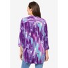 Woman Within Women's Plus Size Rayon 7-Day Three-Quarter Sleeve Tab-Front Tunic - 3 of 4