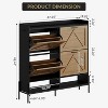 4-Tier Door Shoe Cabinet, Natural Wood Entryway Organizer with Metal Frame, Space-Saving Shoe Storage for Small Hallways, Quick Assembly - 2 of 4