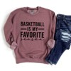 Simply Sage Market Women's Graphic Sweatshirt Basketball Is My Favorite Season - 3 of 4