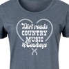 Women's Instant Message Dirt Roads, Country Music, & Cowboys Graphic T-shirt Dress - Heather Blue - Large - 2 of 4