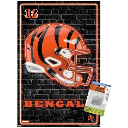 : NFL Cincinnati Bengals - Logo 21 Wall Poster with Push