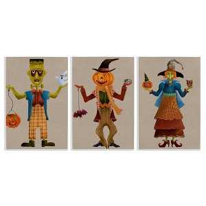 Stupell Industries Fun Halloween Friends 3pc Wall Plaque Art Set - 1 of 4