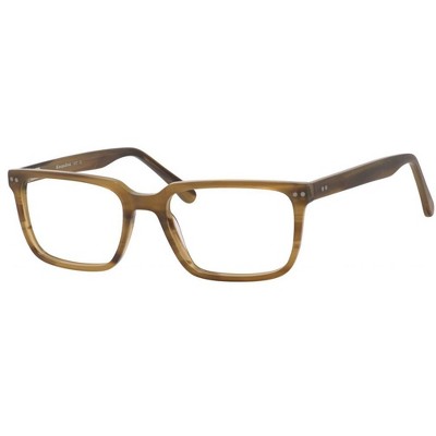 Esquire Mens EQ1557 Rectangular Frame Reading Eyeglasses in Birch Brown 53mm
